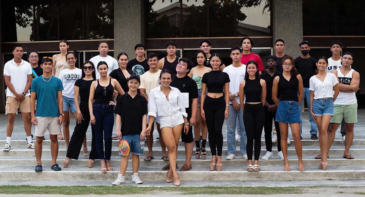Group photo of models and the event team led by designer Josip Tumapa for To The Golden Age fashion show