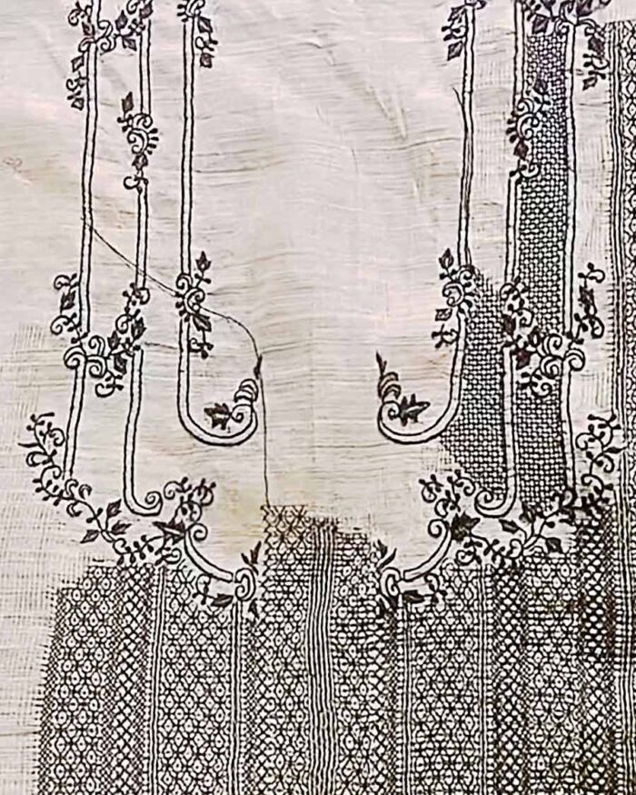Calado Work in Progress Calado pattern developing across the custom barong fabric