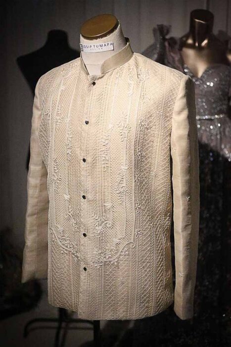 Finished Custom Barong Tagalog Finished custom Barong Tagalog with calado and hand embroidery by Josip Tumapa Design