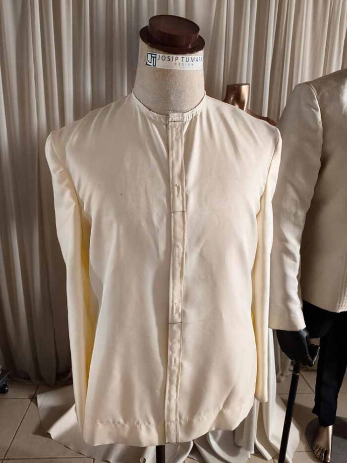 Fitting Barong Before Production Fitting Barong prepared before final custom Barong Tagalog production