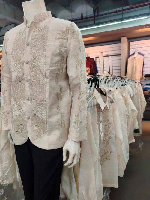 Ready-to-Wear Barong Tagalog в магазине Ready-to-wear Barong Tagalog displayed in a clothing store